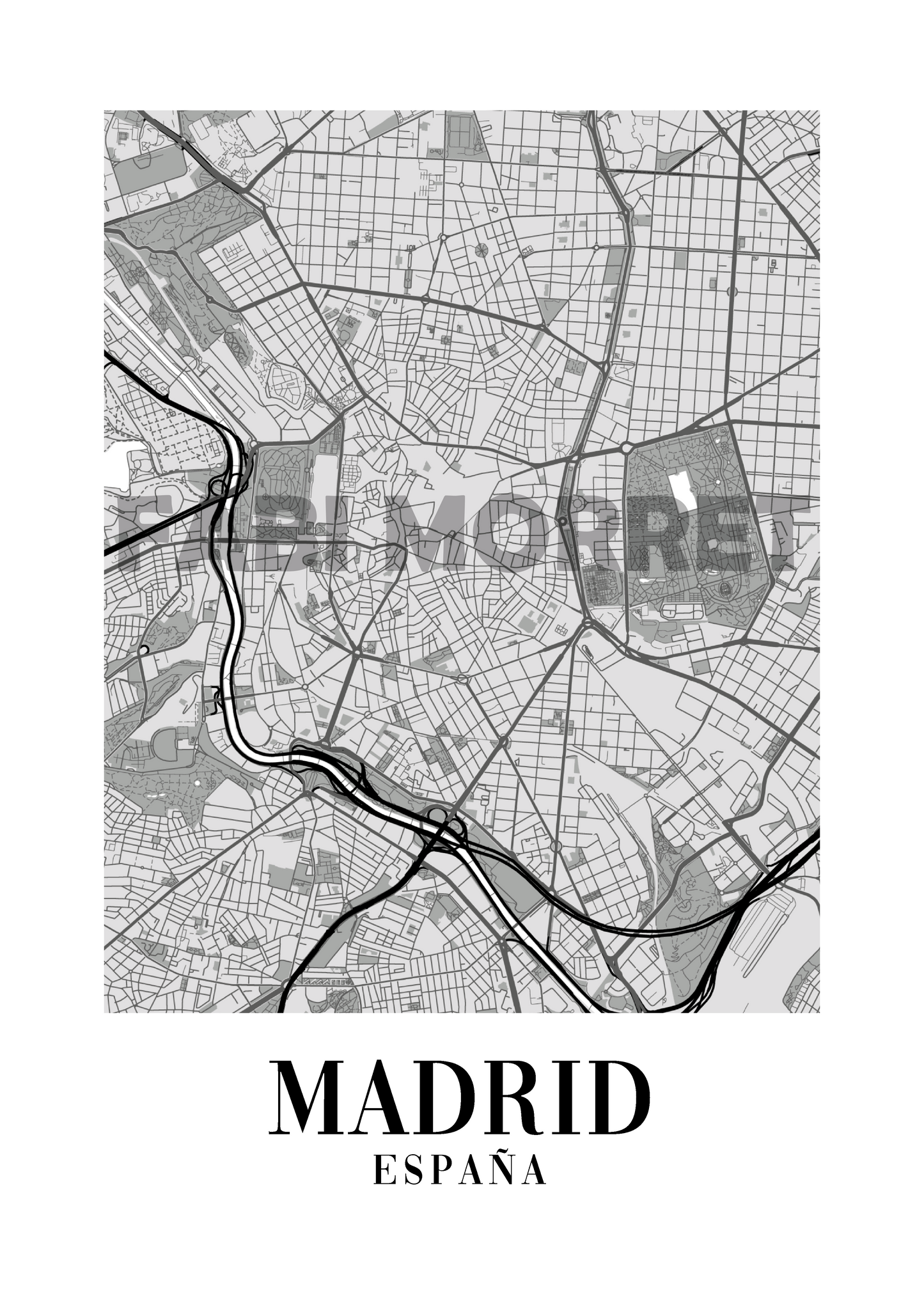 [Cuadro] Madrid - Ciudades Monocromáticas