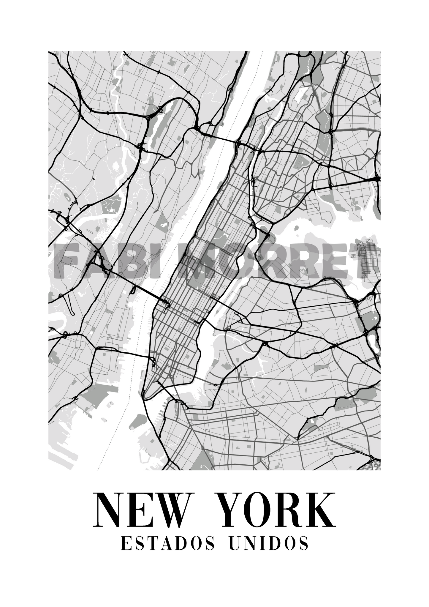 [Cuadro] New York - Ciudades Monocromáticas